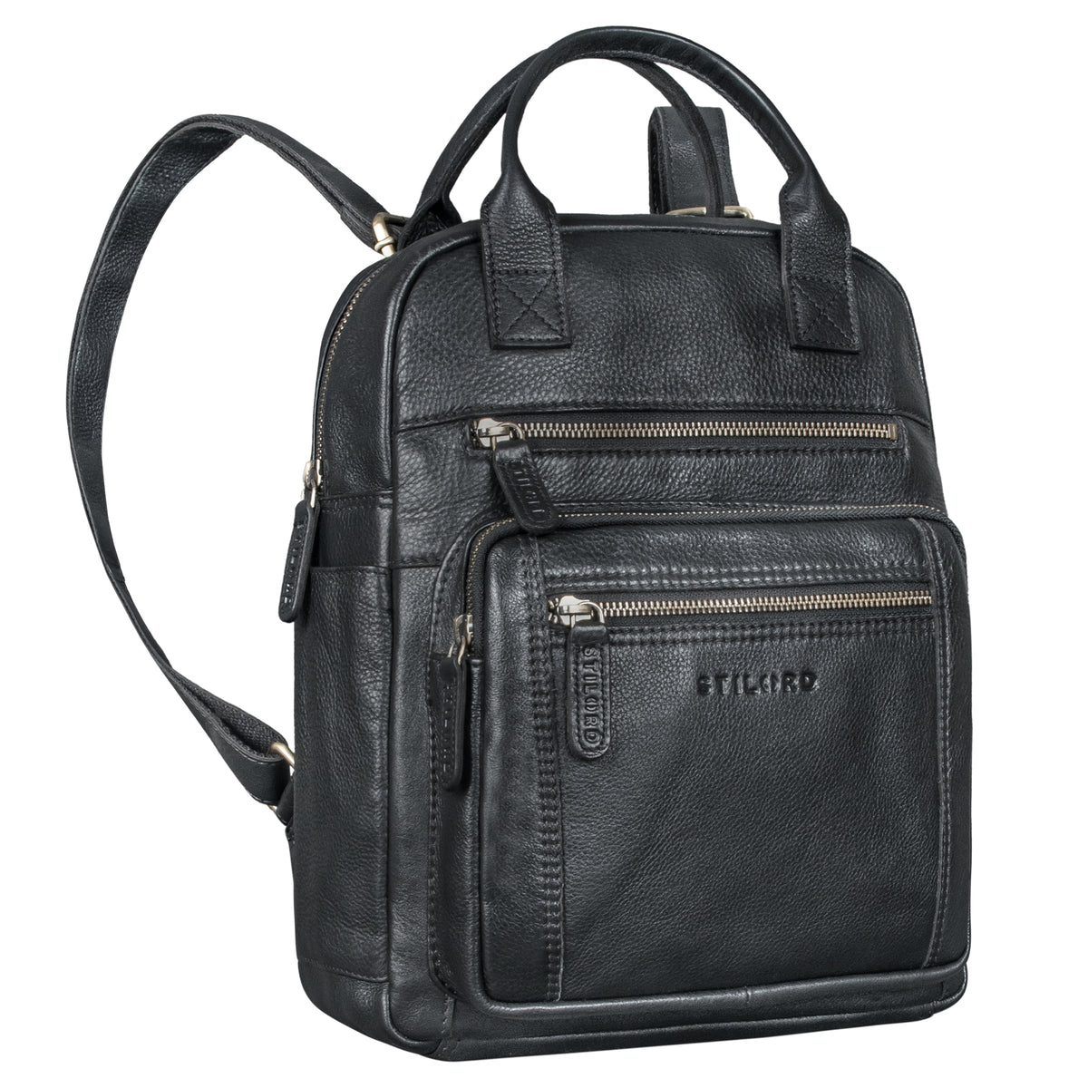 EchtLeder Vintage Freizeitrucksack Damen schwarz