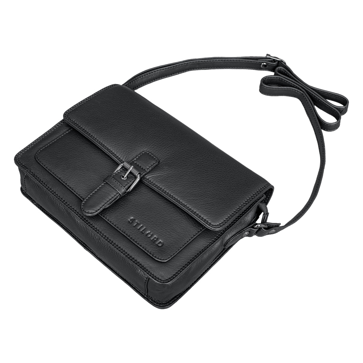 Schwarze Handtasche Leder