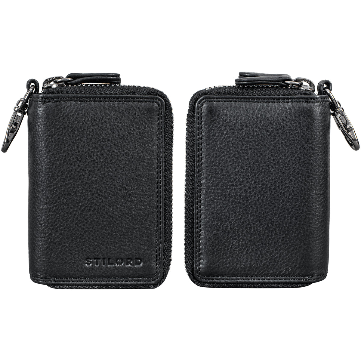 Schwarze Key Wallet Leder