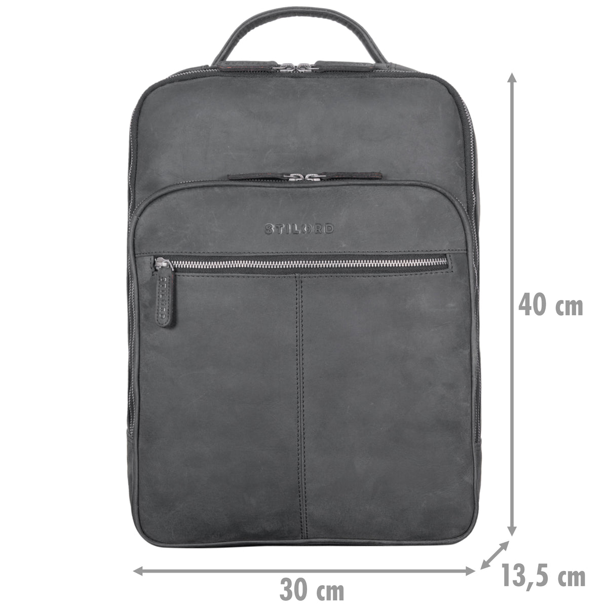 Laptop Rucksack Leder anthrazit