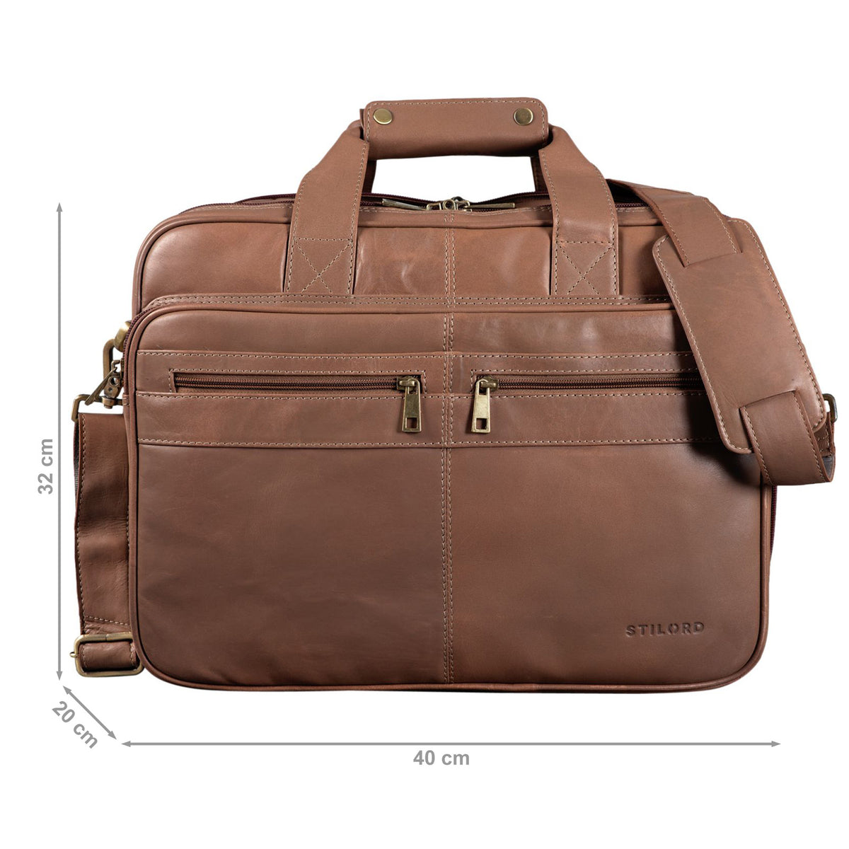 Ledertasche Aktentasche XXL braun