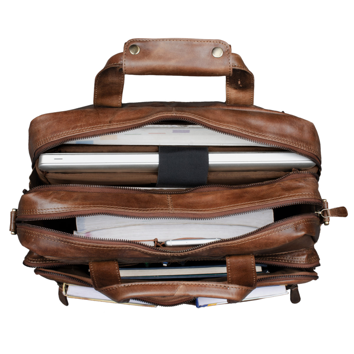 Businesstasche Leder 15.6 Zoll Laptopfach