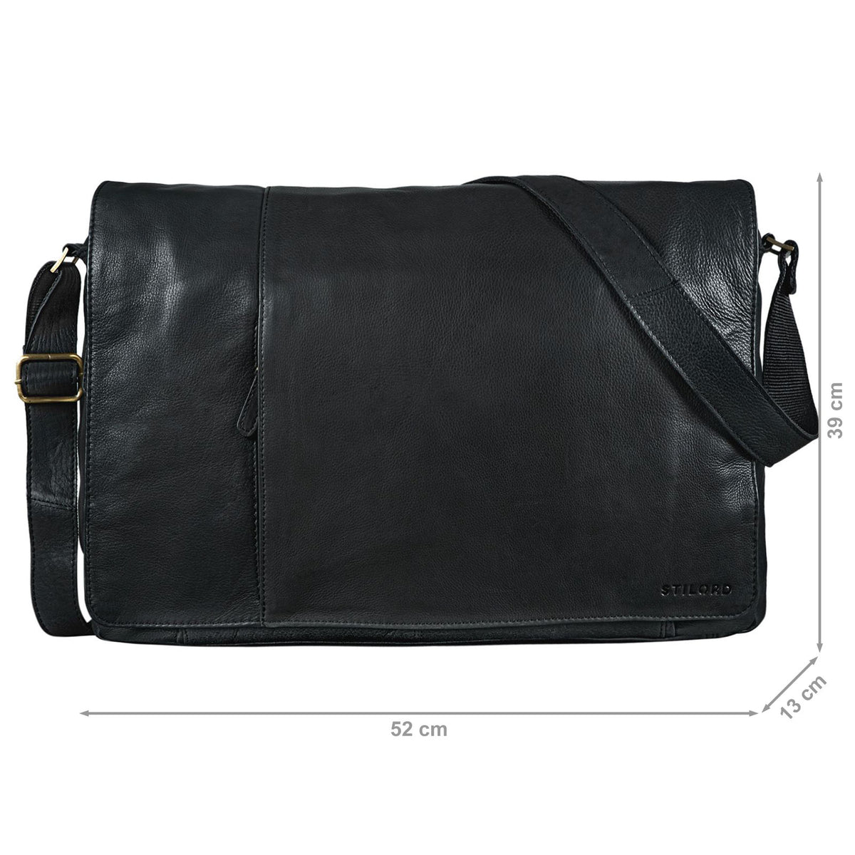 Ledertasche XXL schwarz