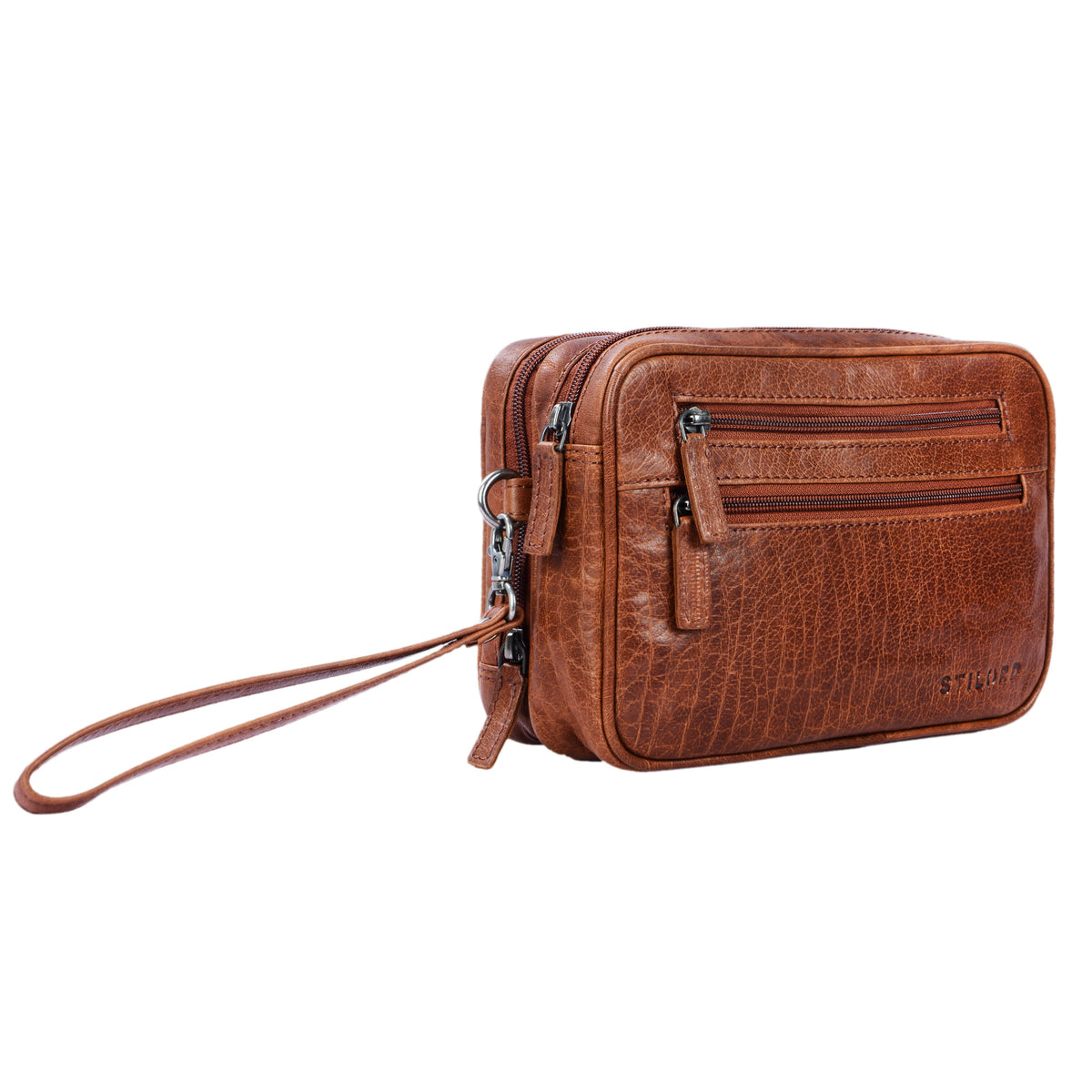Herren Handgelenktasche Vintage Leder
