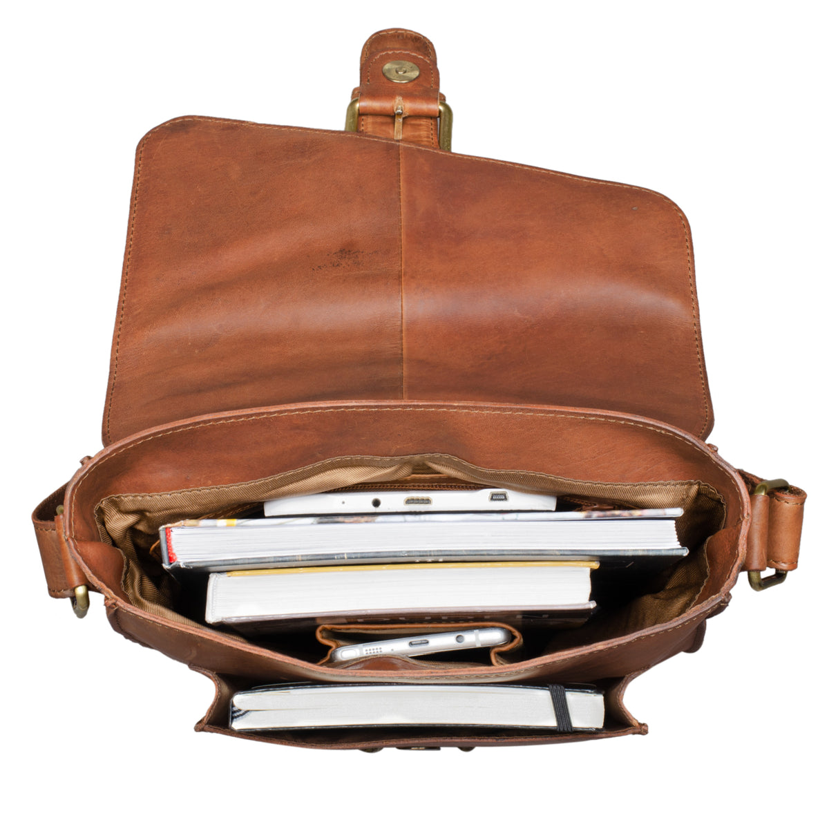 Cross Body Bag Leder braun