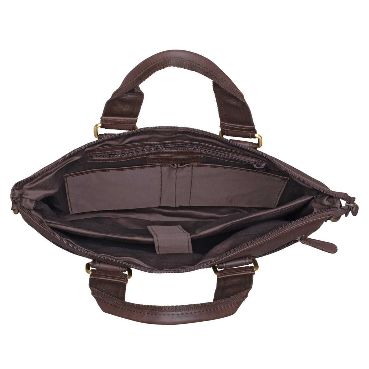 Laptoptasche klein Leder braun