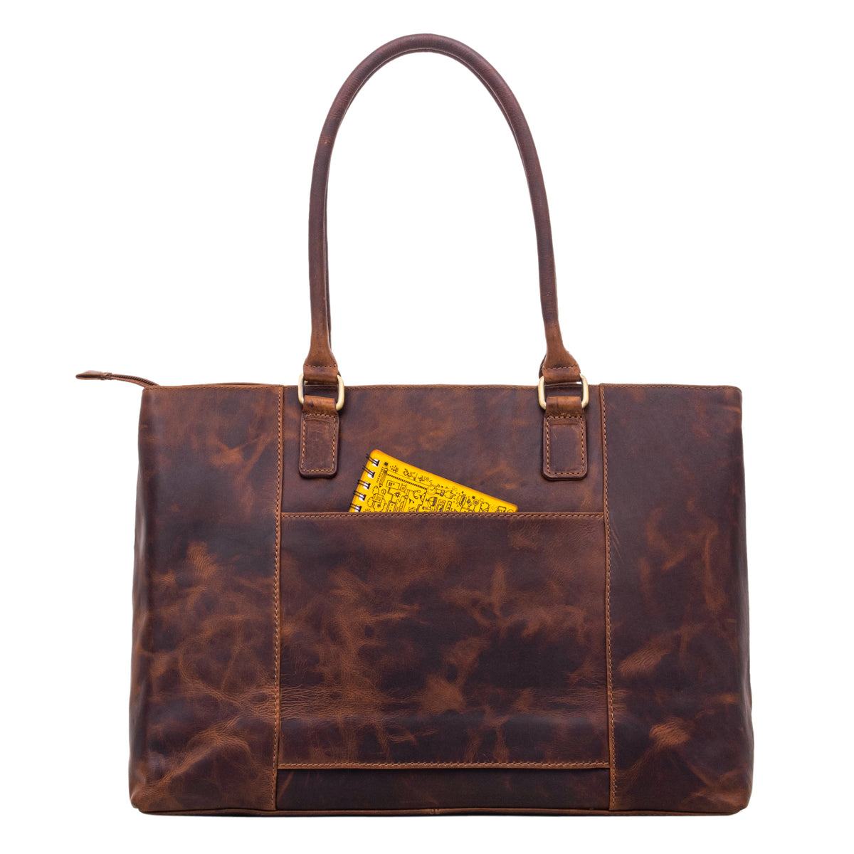 Leder Handtasche groß