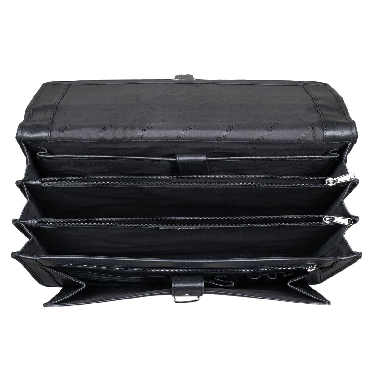 Schwarze Herrentasche Aktentasche Leder