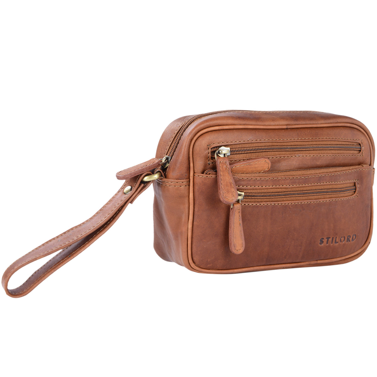 Herren Leder Handgelenktasche