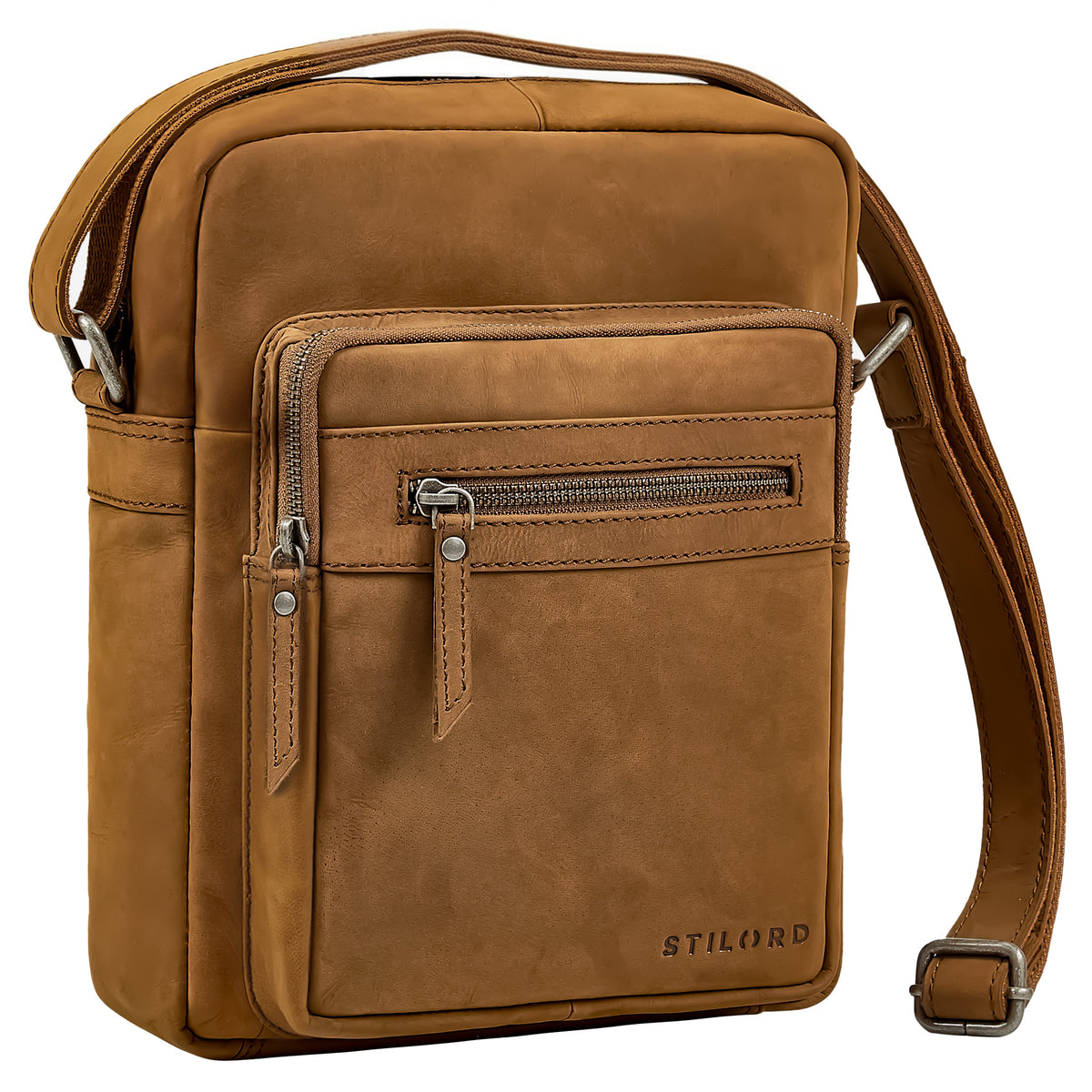 Tasche zum Umhängen Herren Leder braun