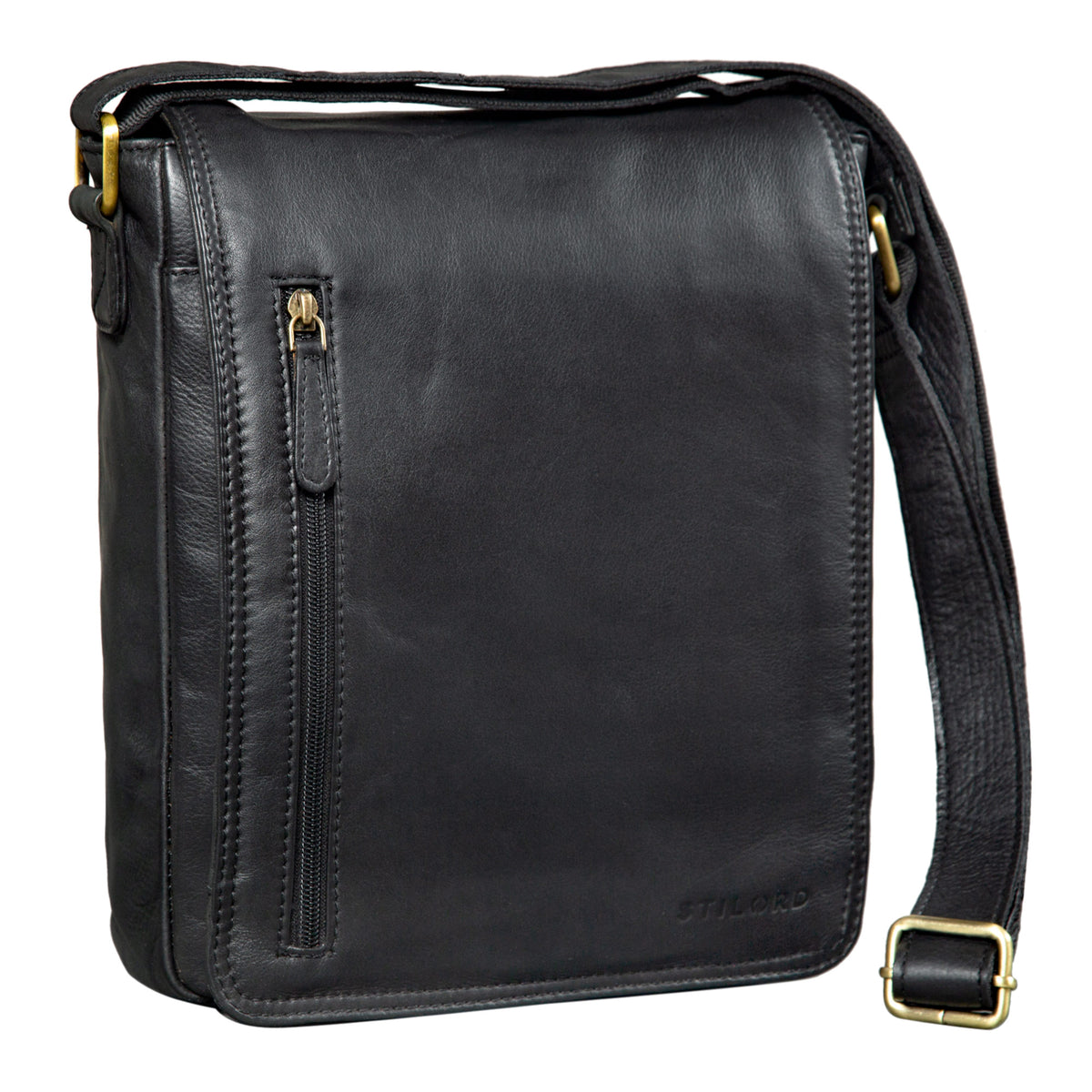 Vintage Ledertasche Herren schwarz