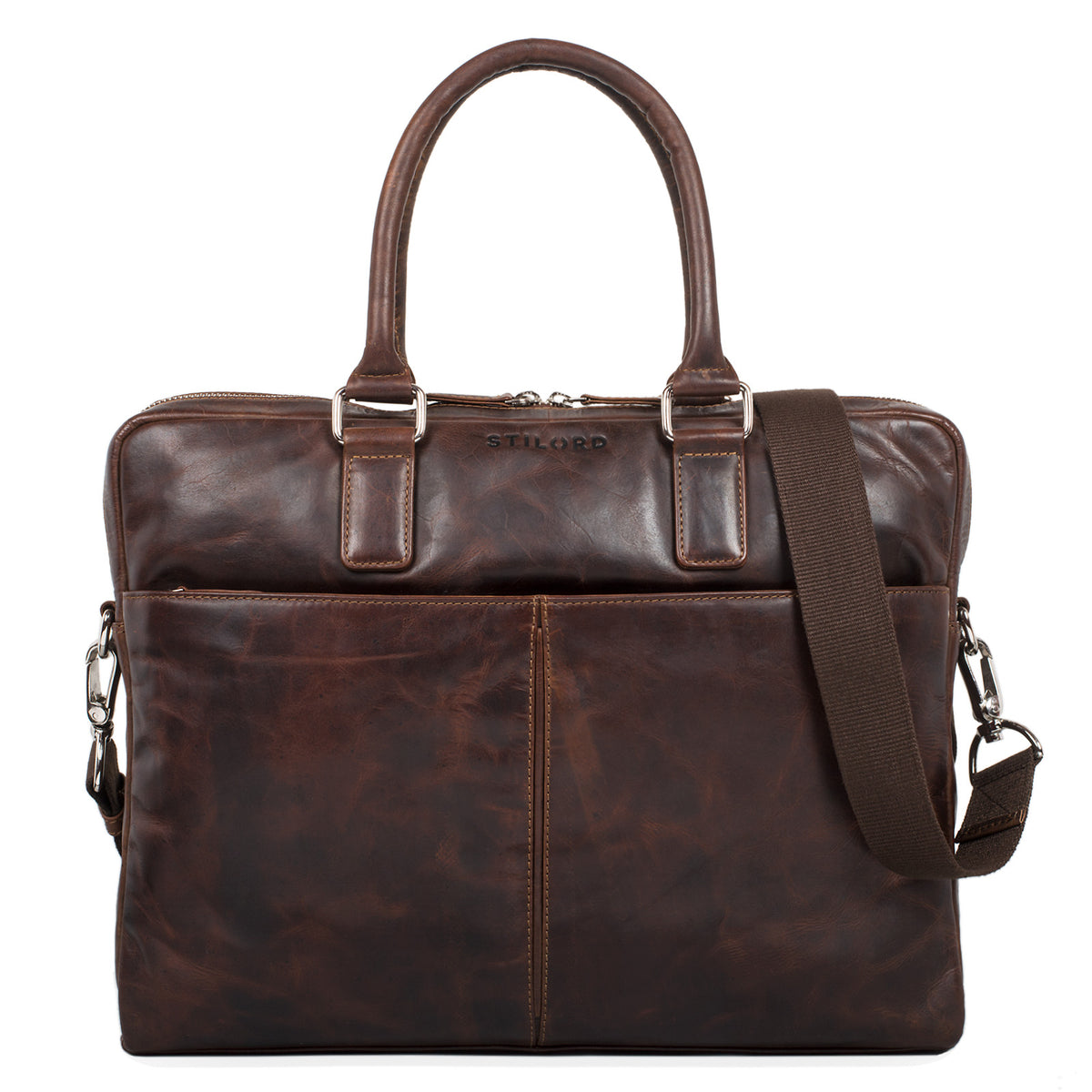 Vintage Umhängetasche Männer Leder braun