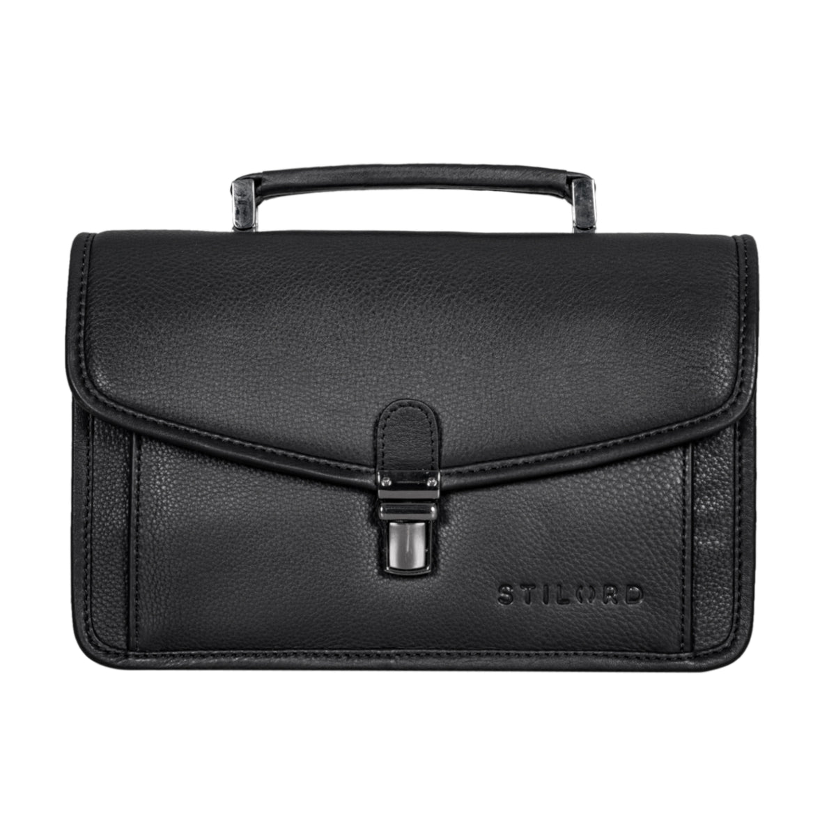 Handtasche Damen klein Leder schwarz