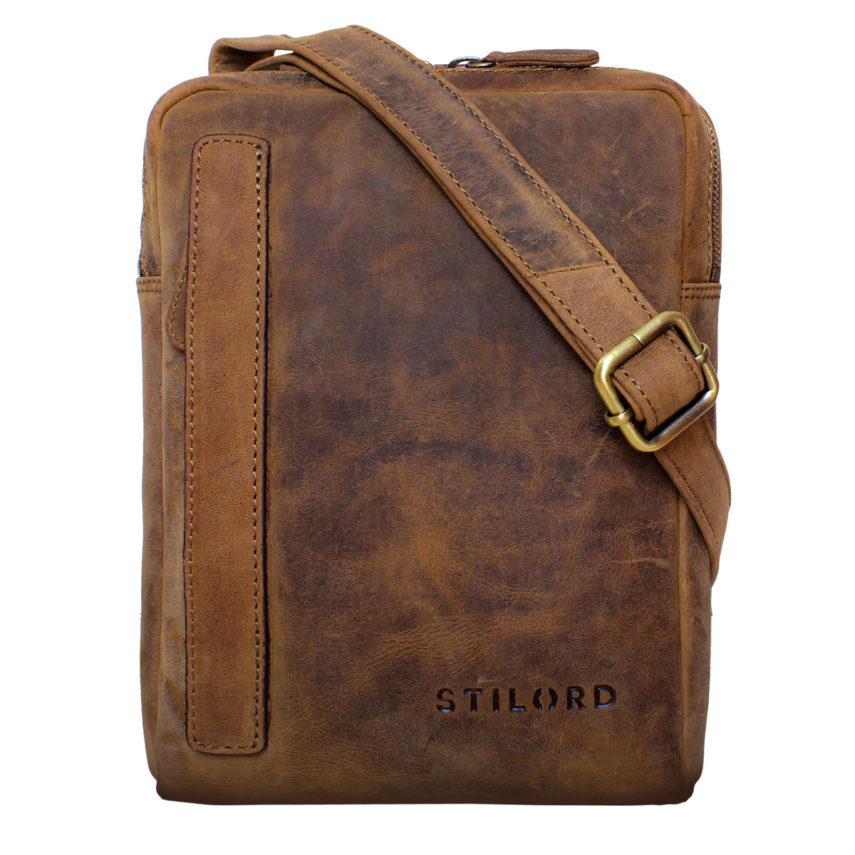 Vintage Leder Herrentasche klein braun