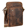 "Amadeo" Genuine Leather Messenger Bag Small Mens 8.3 Inch Tablet