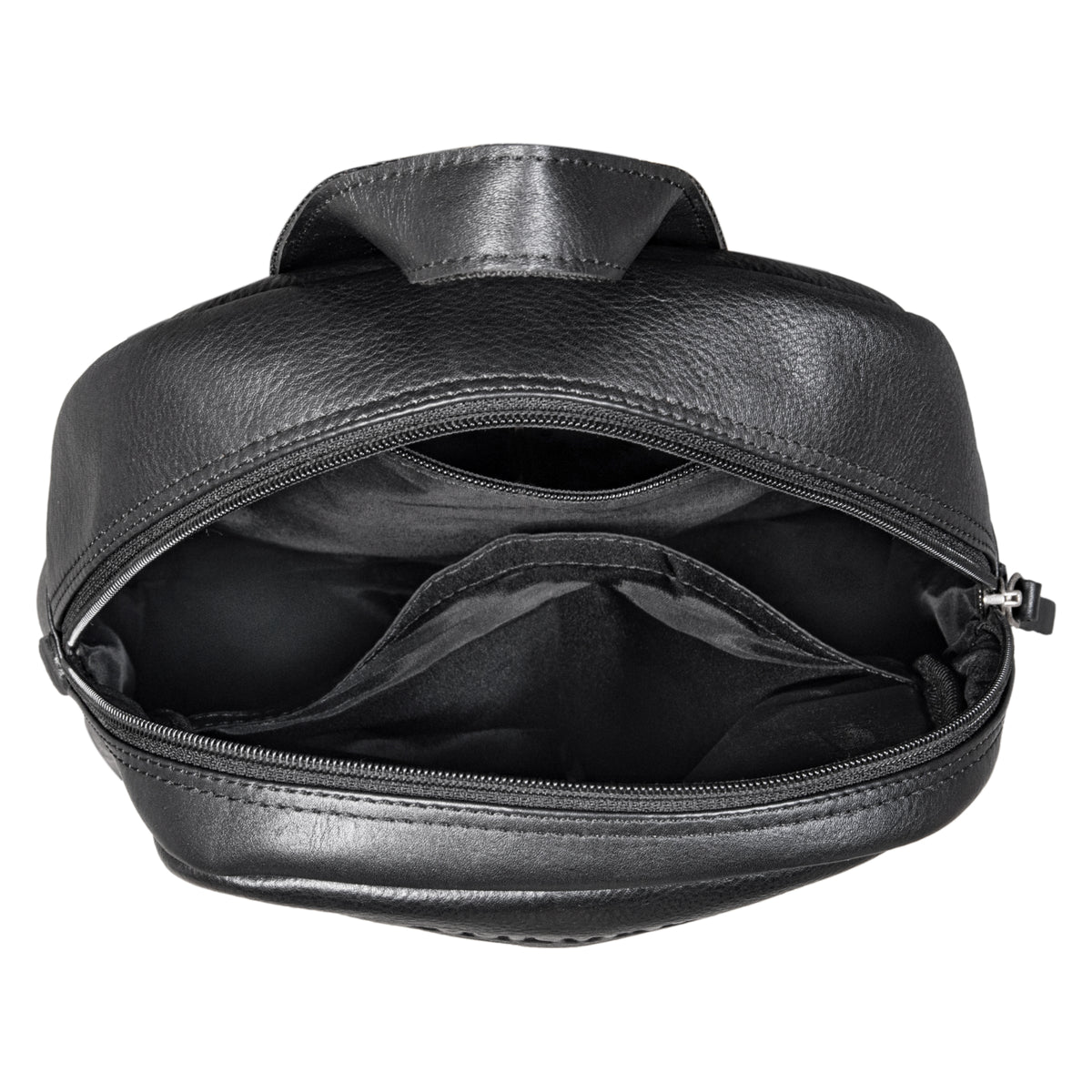 schwarzer lederrucksack damen klein