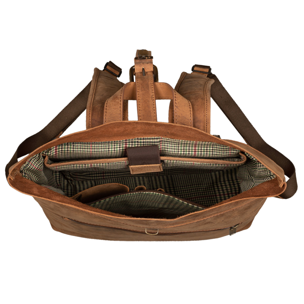 Fahrrad-Rucksack-Echtleder