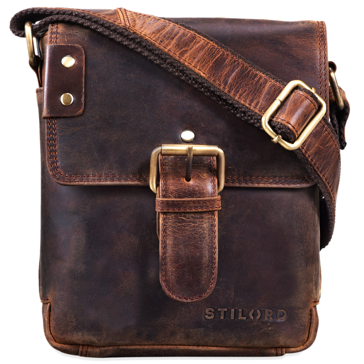 Vintage Leder Umhängetasche klein Männer