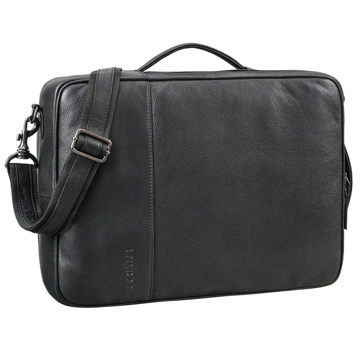 schwarze Laptoptasche aus Leder