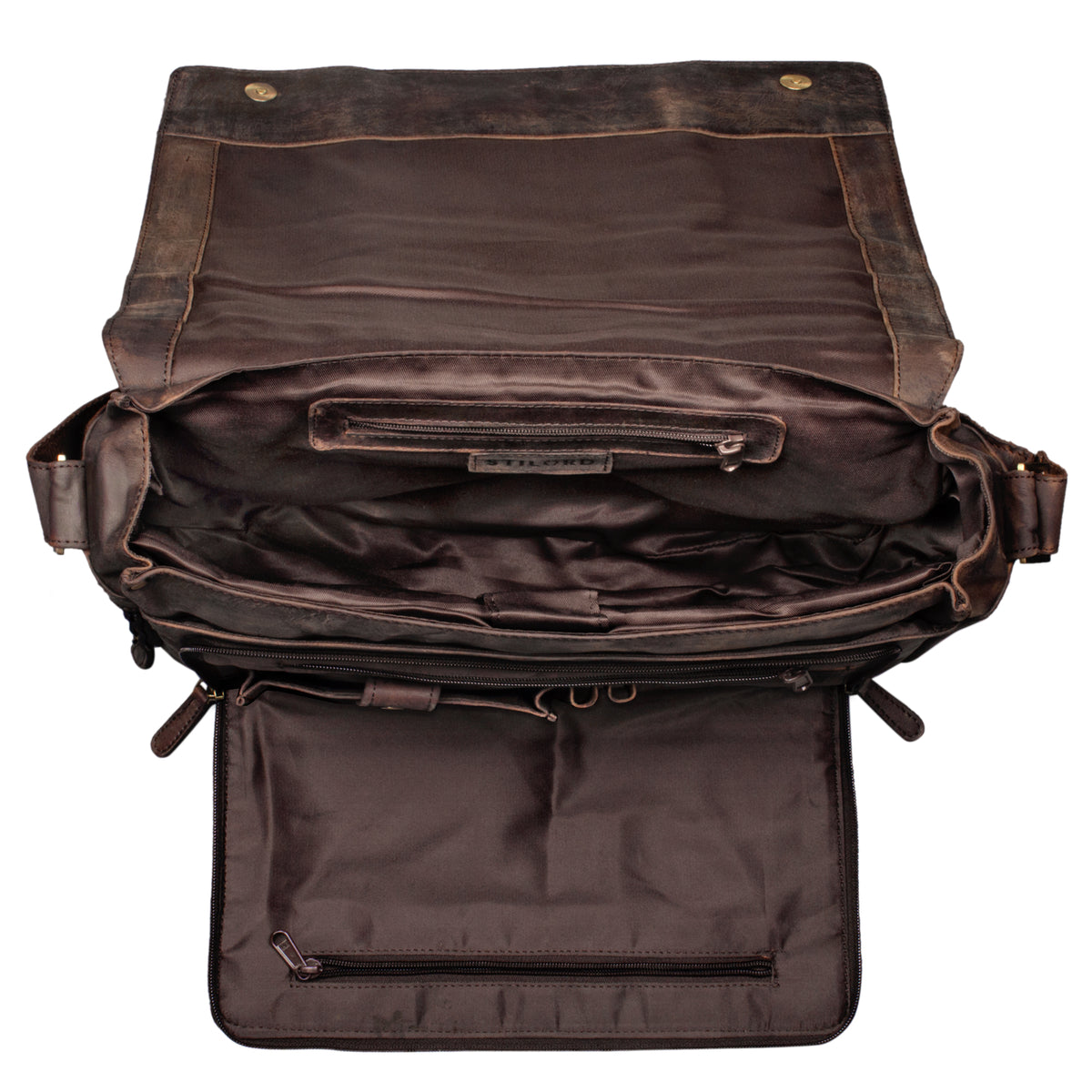 Messenger Tasche Leder dunkel braun