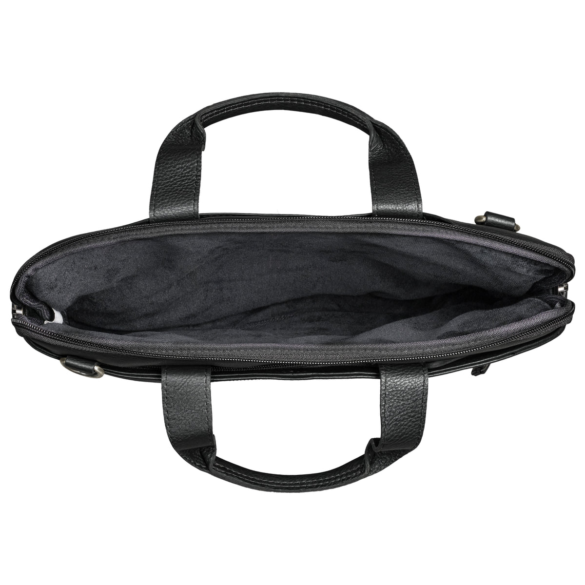 schwarze Laptoptasche aus Leder
