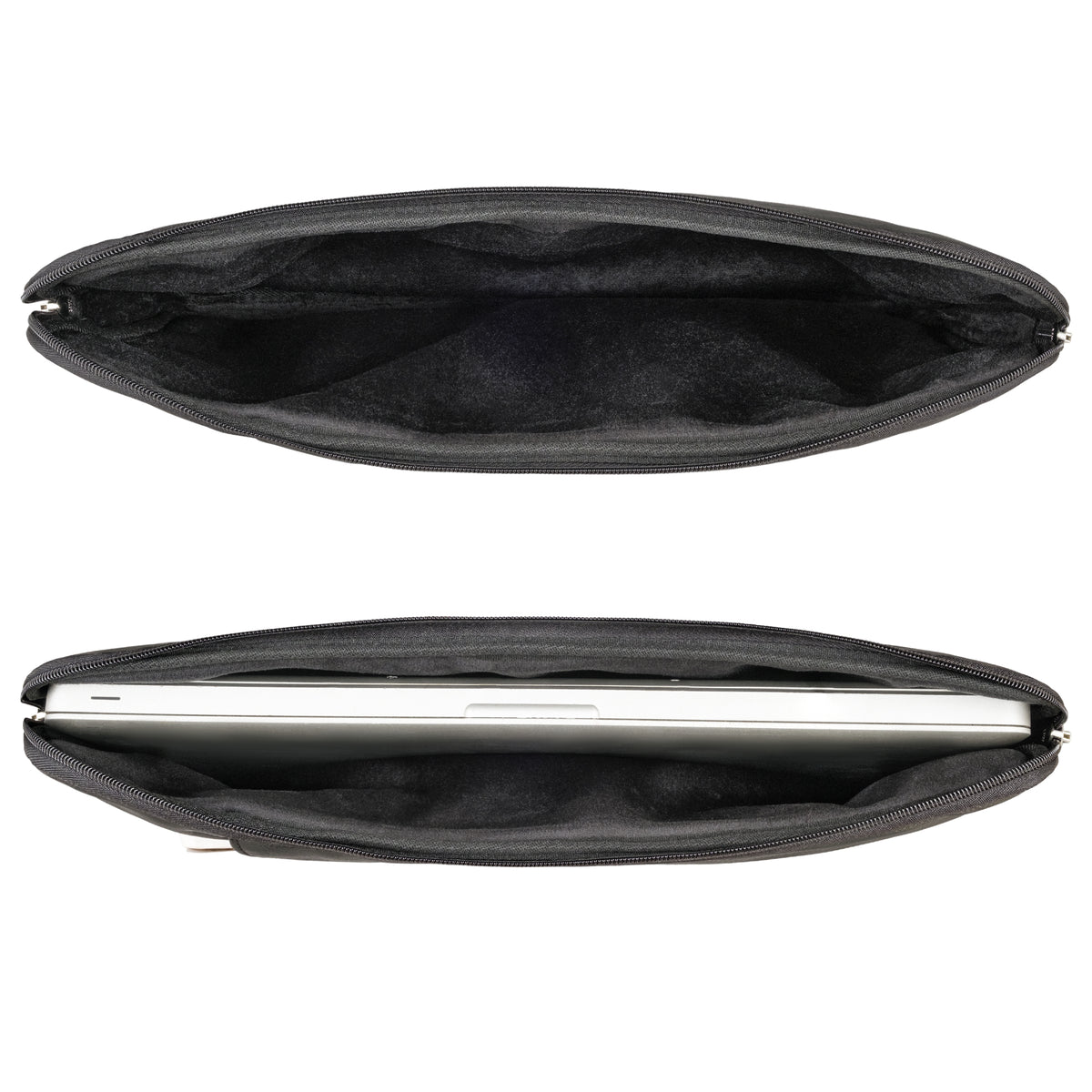 Leder Laptop Sleeve Schwarz