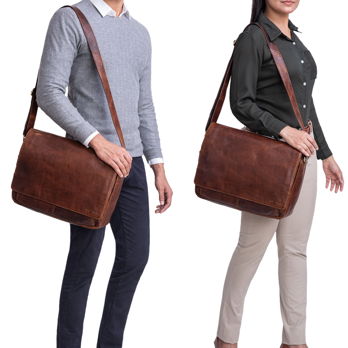Klassische Ledertasche Büro