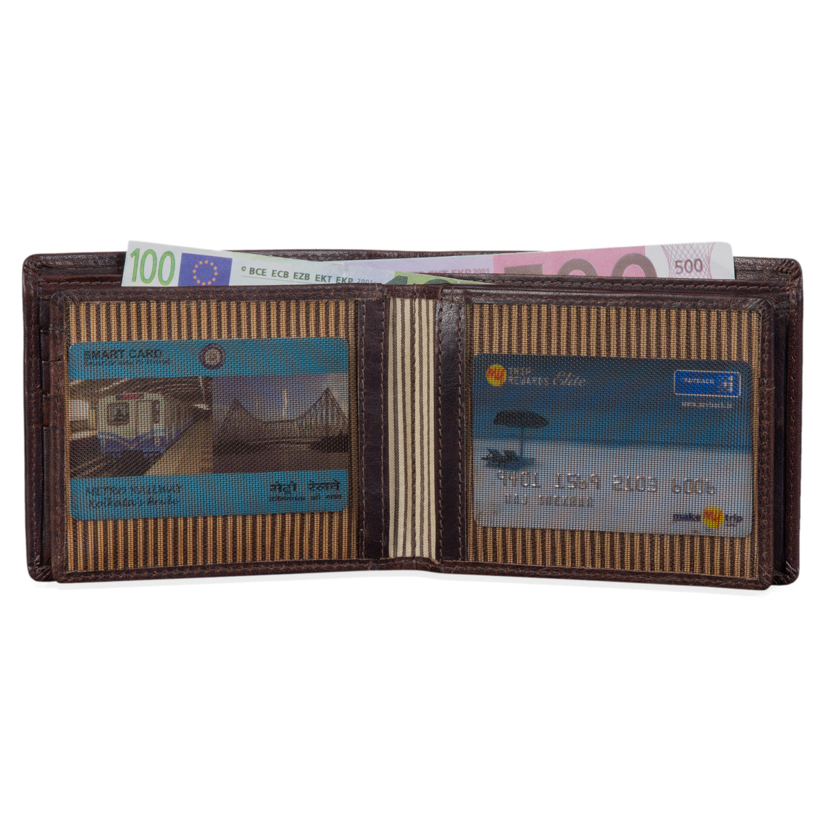 Leder Brieftasche dunkelbraun