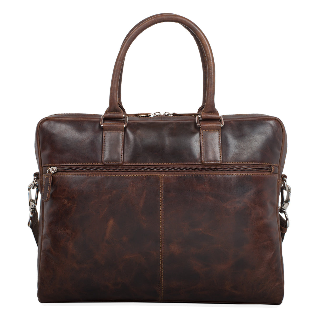 Henkeltasche groß DIN A4 echtes Leder braun