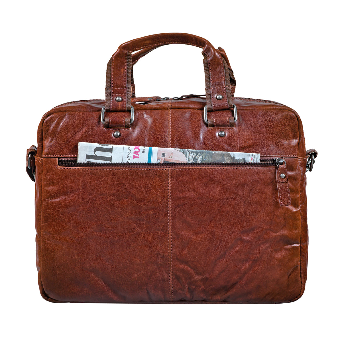 Vintage Leder Schultertasche Herren braun