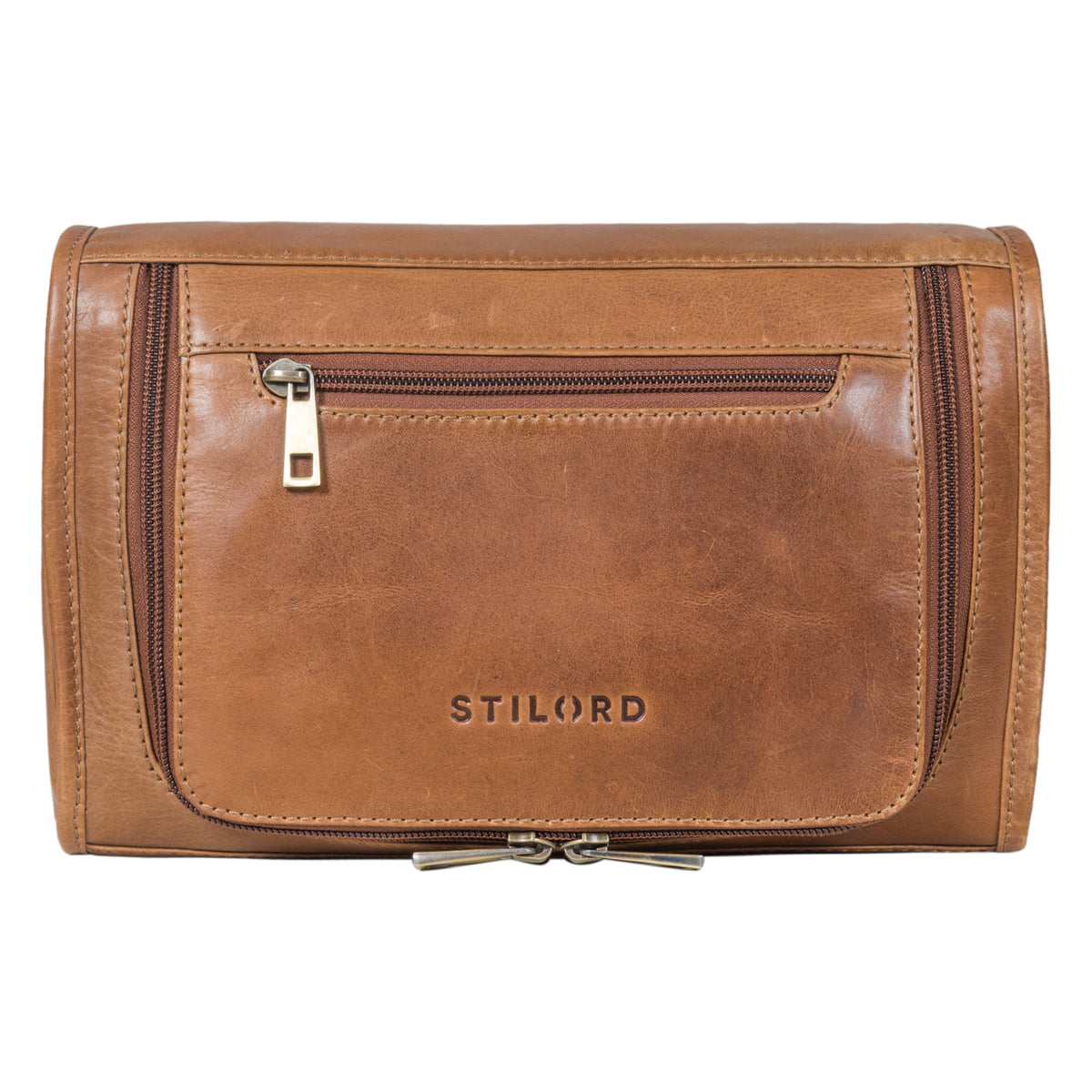 Simple Kulturtasche aus Leder