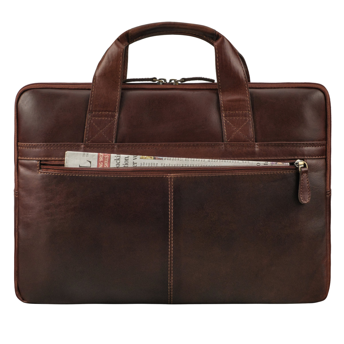 Leder Laptophülle 15,6 Zoll braun