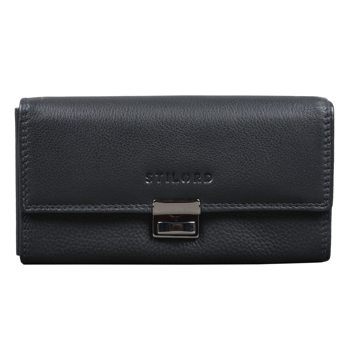 Kellner Portemonnaie Leder schwarz