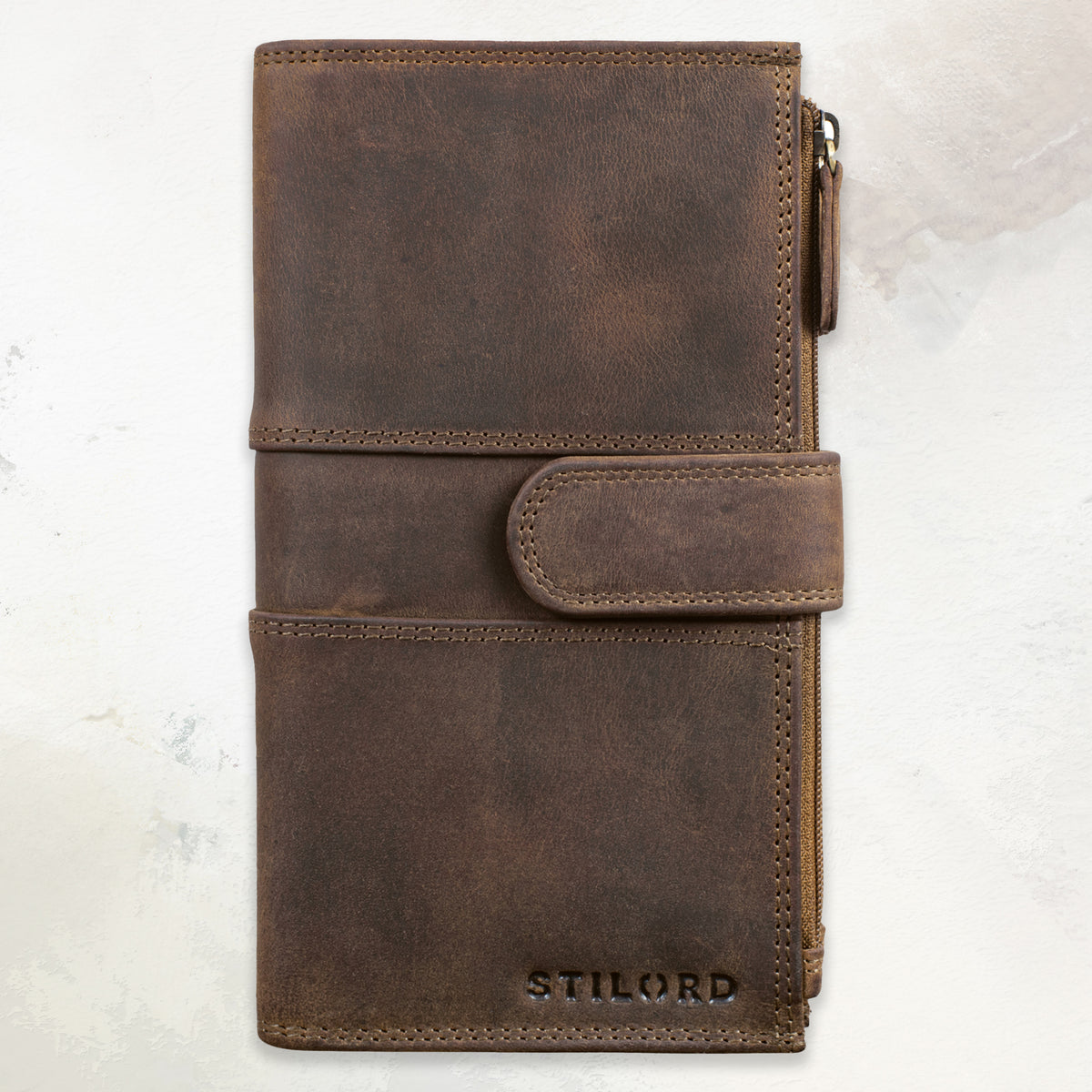 Brieftasche RFID Leder braun