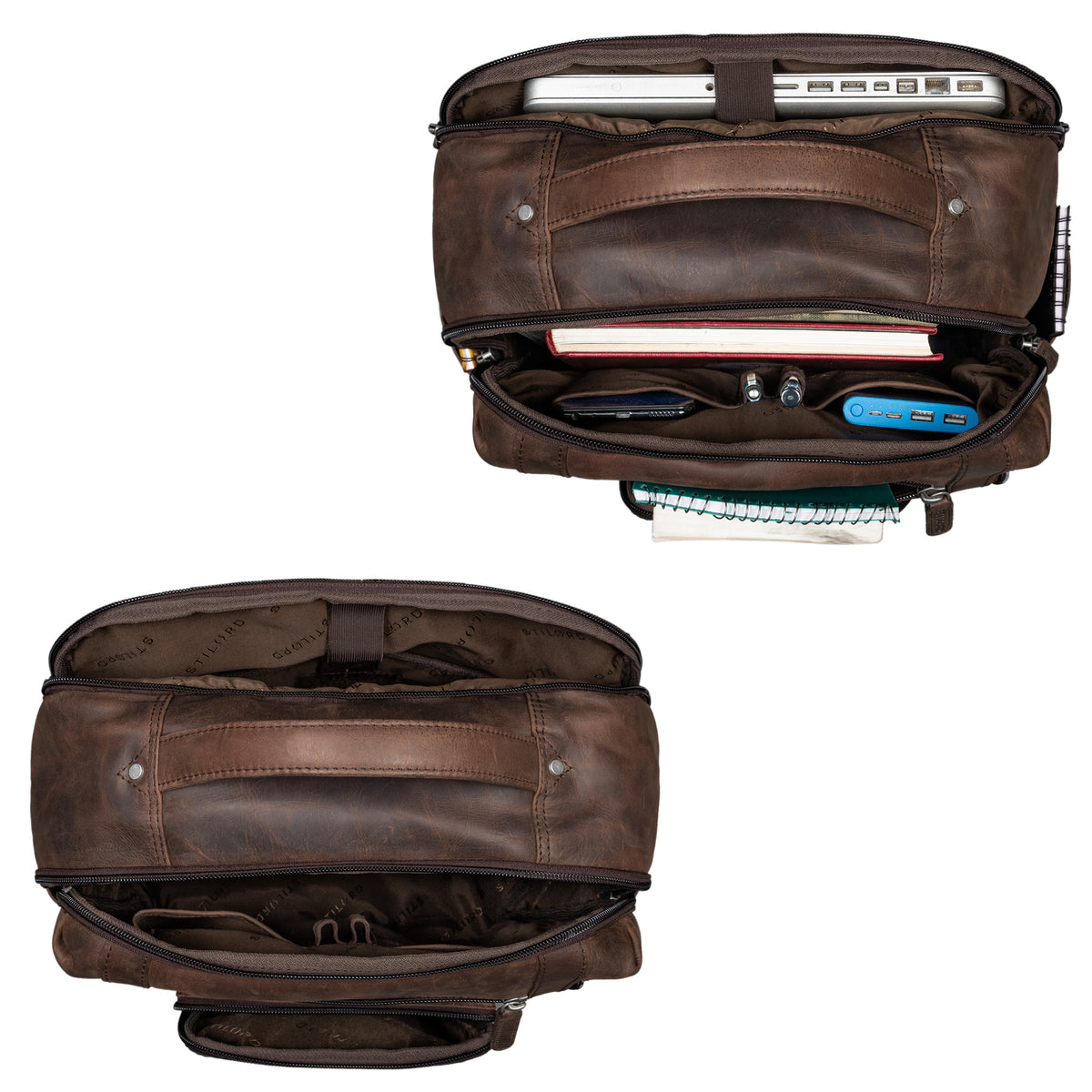 Brauner Rucksack Herren Leder Business