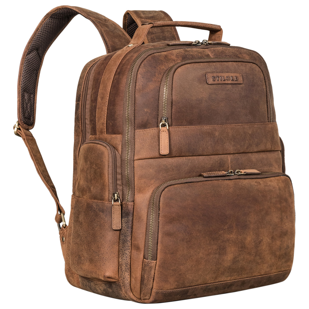 XXL Lederrucksack mit Laptopfach 15 6 Zoll Echtleder Unisex