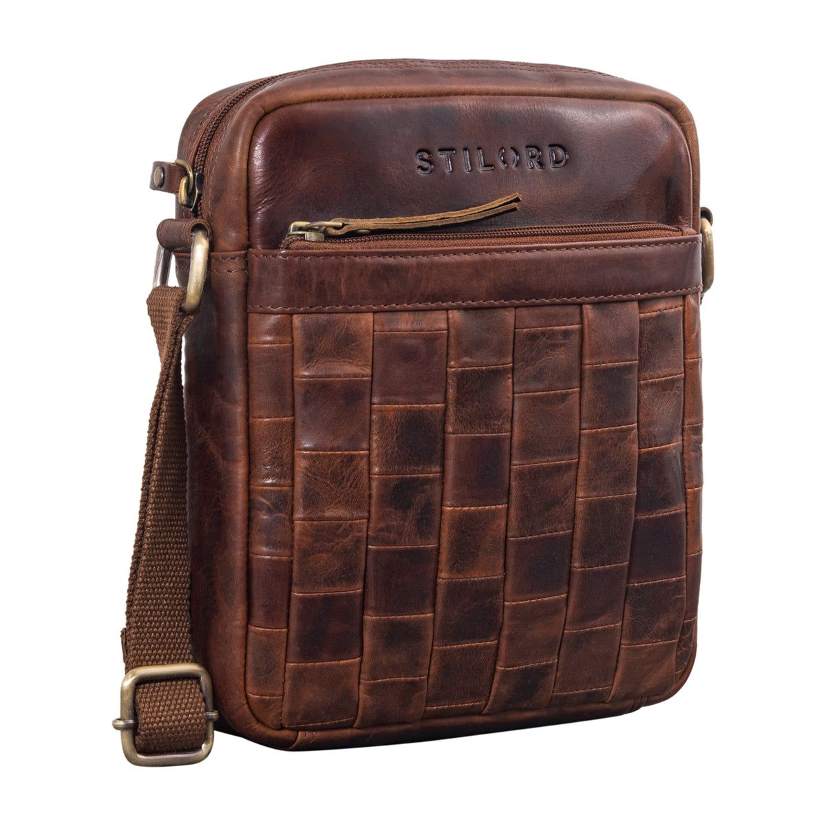 Kleine Leder Schultertasche Damen Herren