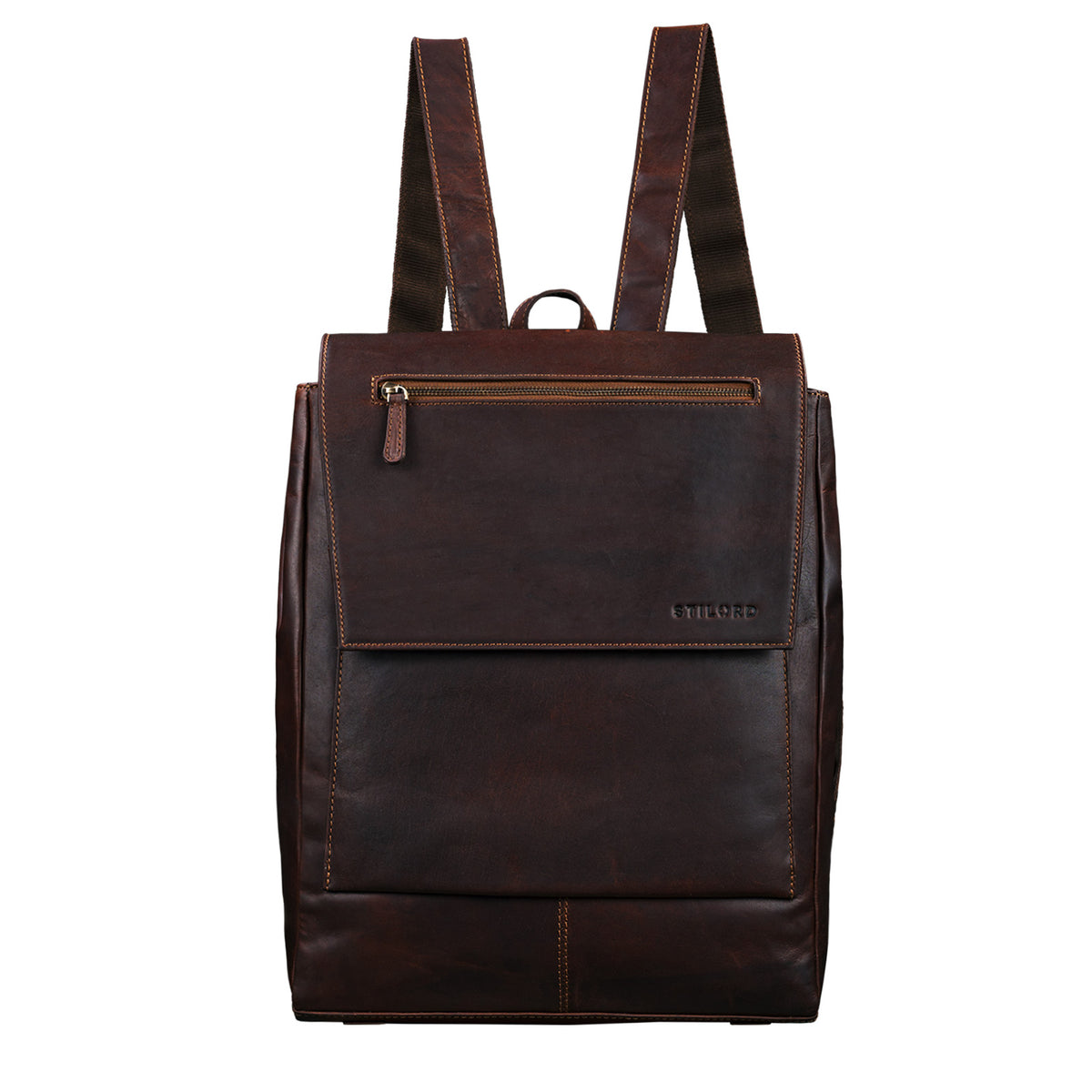 Daypack Rucksack Leder braun