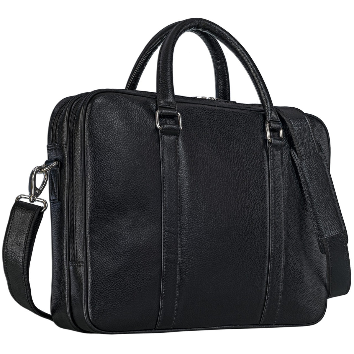 Ledertasche 15,6 Zoll schwarze Laptoptasche Büro Arbeit