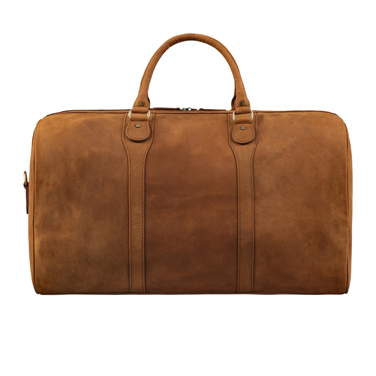 XL Reisetasche Leder braun aus der Rückansicht