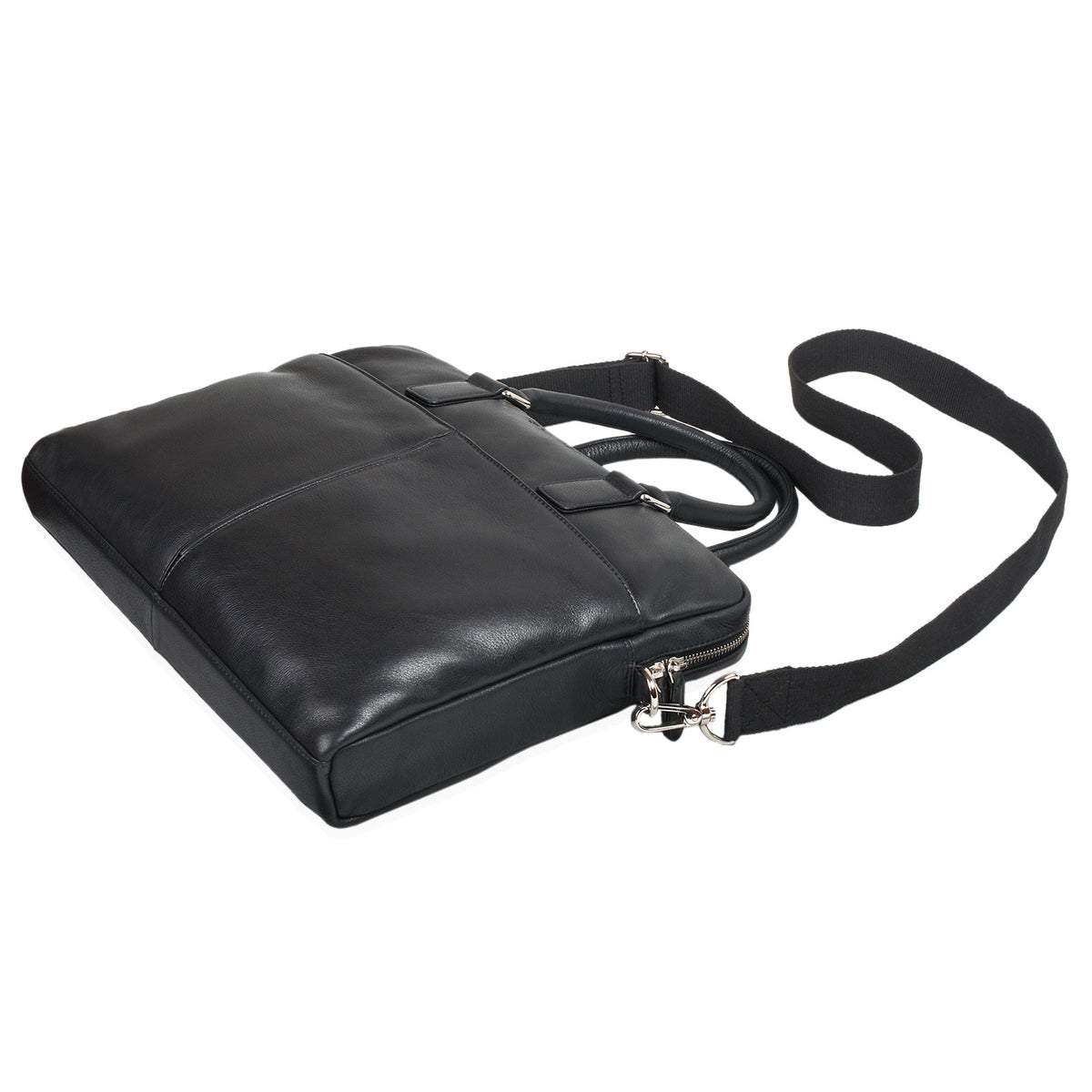 Laptoptasche Leder 13.3 Zoll MacBook schwarz