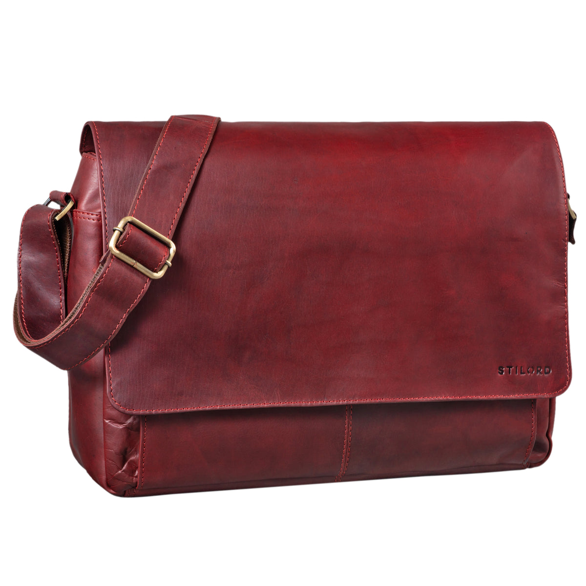 Rote Businesstasche Leder