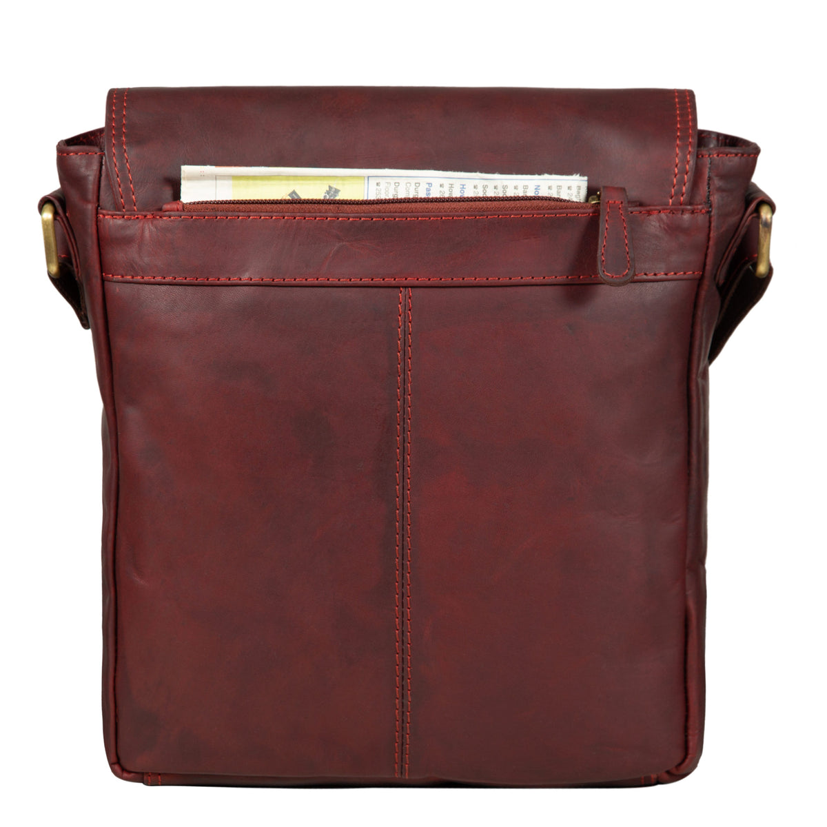 rote-Leder-Schultertasche