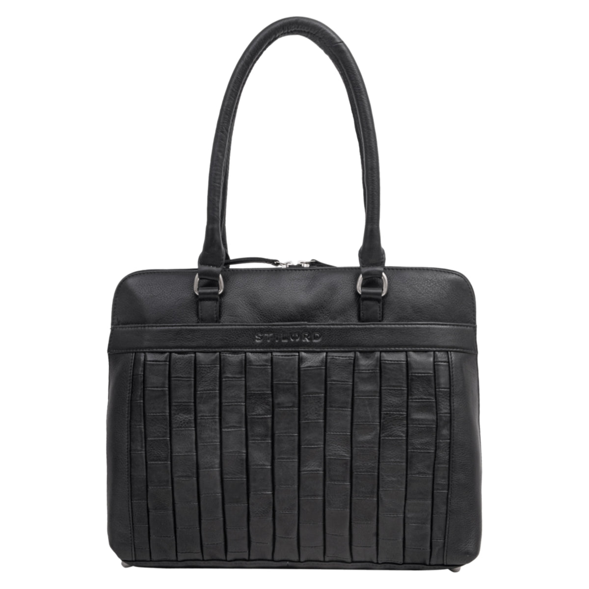 Schwarze Damen Echtledertasche zum Ausgehen