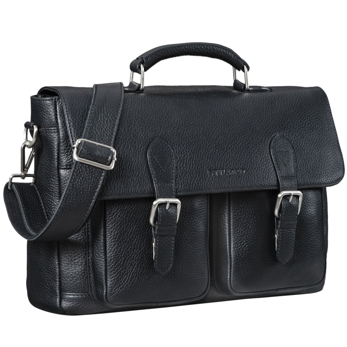 Lehrertasche-Leder-schwarz