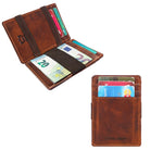 magic wallet leather brown men