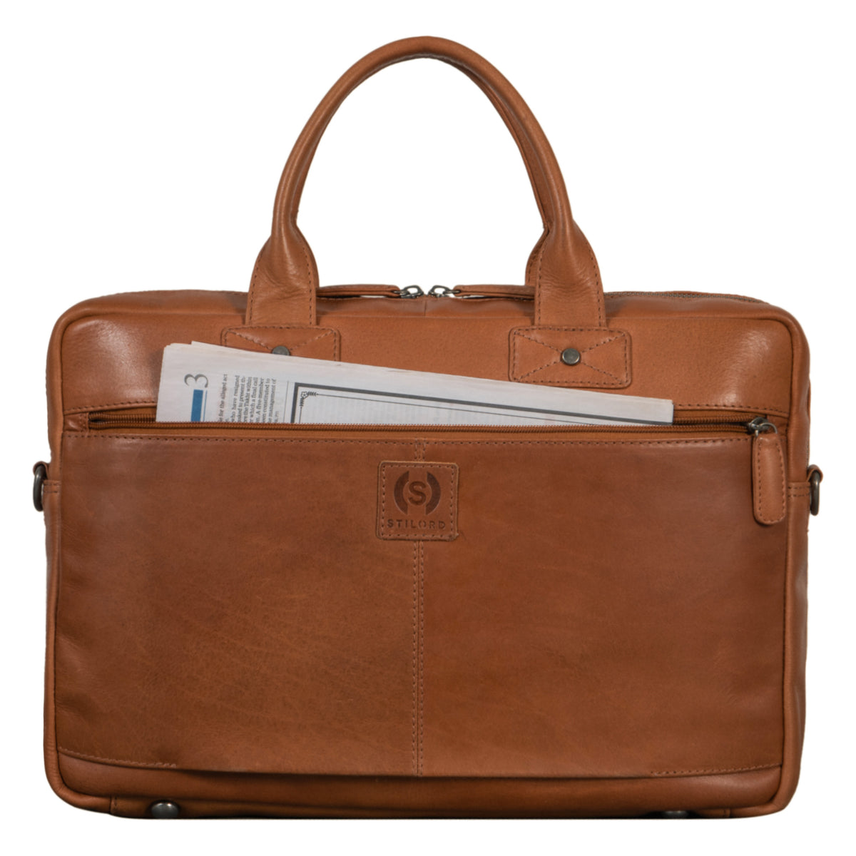 15.6 Zoll Laptop Ledertasche braun