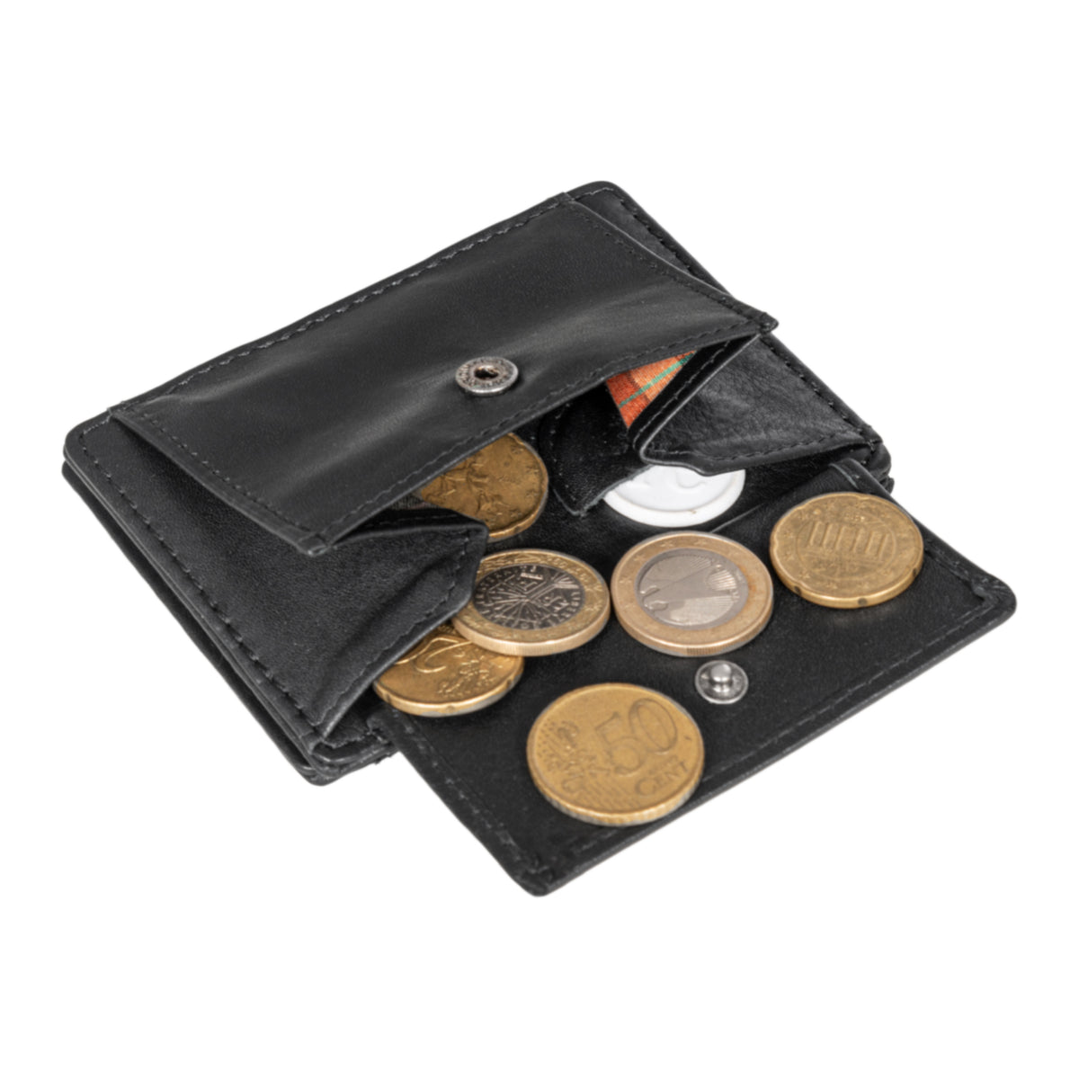 money bag men coin compartment