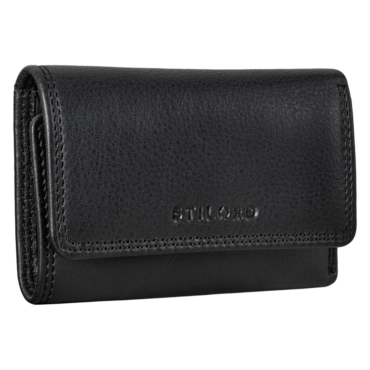 Mini Geldbörse Herren RFID Leder schwarz