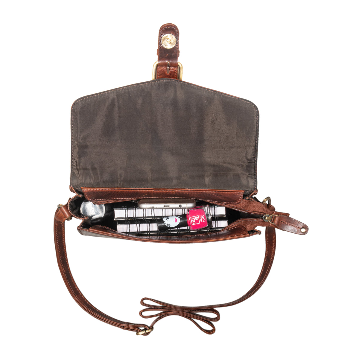 braune leder umhängetasche damen vinatge stylisch party tasche